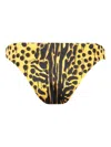 Dsquared2 Animal-print Bikini Bottom In Gelb