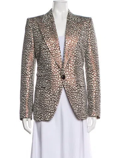 Pre-owned Dsquared2 Animal Print Blazer In Multi