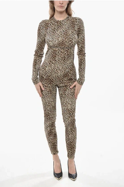 Dsquared2 Animal-print Jumpsuit With Cut-out Detail