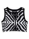 Dsquared2 Animal-print Tank Top In Black