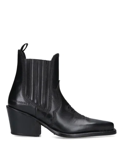 Dsquared2 Ankle Boots In Black