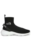 Dsquared2 Icon Fly High-top Sneakers In Nero+bianco