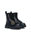 Dsquared2 Anfibi Stringati Statement Con Logo In Black
