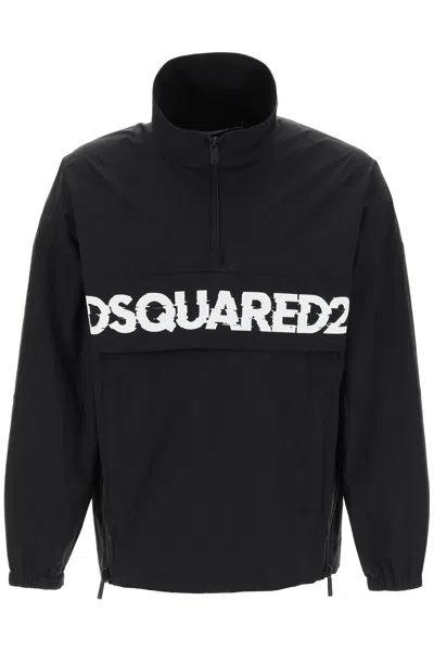 DSQUARED2 ANORAK WITH LOGO PRINT