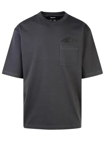 Dsquared2 Anthracite Cotton T-shirt In Gray