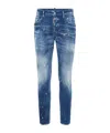 Dsquared2 Dsquared Men Slim Jeans With A Lived-in Effect In Blue