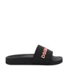 Dsquared2 Rubber Slides In Black