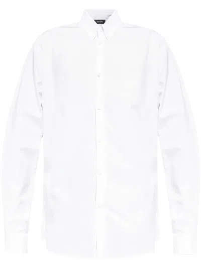 Dsquared2 Appliqué-logo Cotton Shirt In White