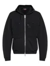 Dsquared2 Appliqué Zip Hoodie In Black