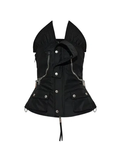 Dsquared2 Après Ski Multi-pocket Corset Top In Black