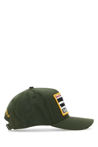 Dsquared2 Army Green Cotton Baseball Cap In Militarygreen