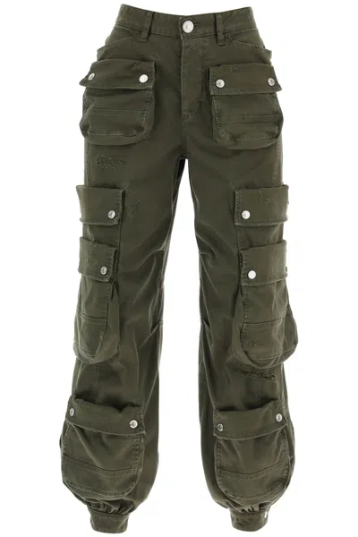 Dsquared2 Army Green Stretch Cotton Cargo Pant