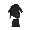 Dsquared2 Asymmetric Black Cotton Suit In Black