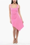 Dsquared2 Asymmetric Pointy Sheath Dress With Back Zip