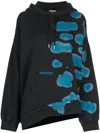 Dsquared2 Asymmetric Slouchy Hoodie In Black