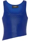 Dsquared2 Asymmetric Tank Top In 蓝色