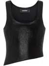 Dsquared2 Asymmetric Tank Top In Black