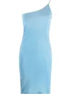 Dsquared2 Asymmetrical Midi Dress In Smooth Viscose In Blue