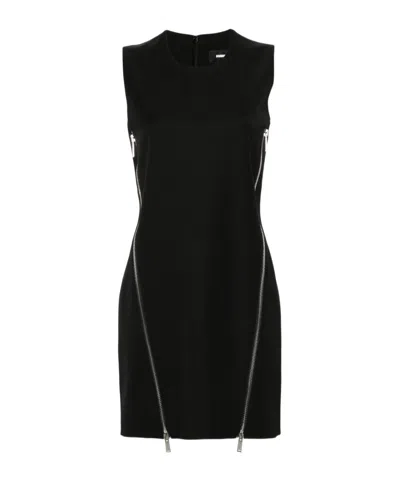 Dsquared2 Audrey Zip-detailed Shift Dress In Black