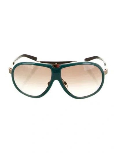 Pre-owned Dsquared2 Aviator Gradient Sunglasses In Blue