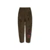 Dsquared2 Distressed Graffiti-print Trousers In Brown