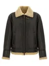 Dsquared2 Men 'aviator' Sheepskin Jacket In Black