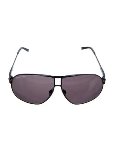 Pre-owned Dsquared2 Aviator Tinted Sunglasses In Black
