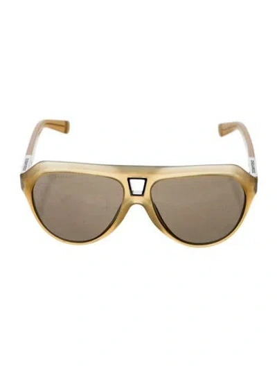 Pre-owned Dsquared2 Aviator Tinted Sunglasses In Clear/neutrals
