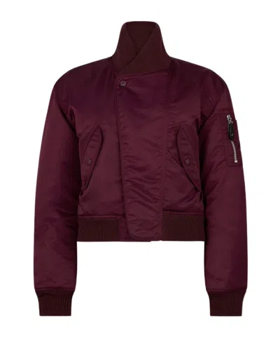 Dsquared2 Aviator Wash 80's Kiodo Bomber In Burgundy