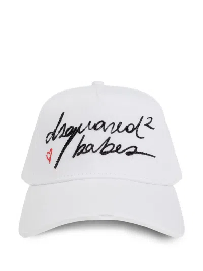 Dsquared2 Babes Baseball Cap In White