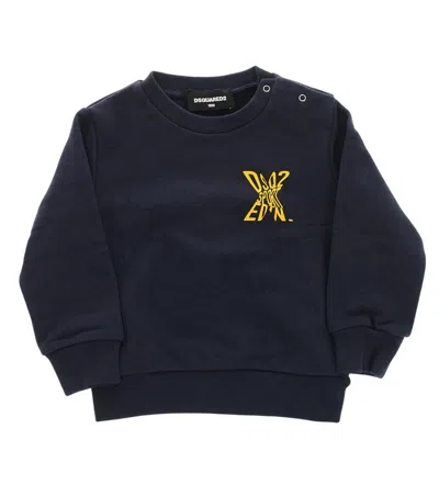 Dsquared2 Babies Navy Blue Regular Sweatshirt