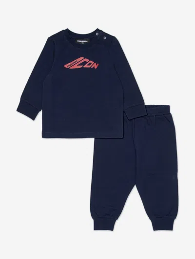 Dsquared2 Kids' Baby Icon Logo Tracksuit In Blue