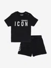 Dsquared2 Baby Icon Short Pyjama Set In Black