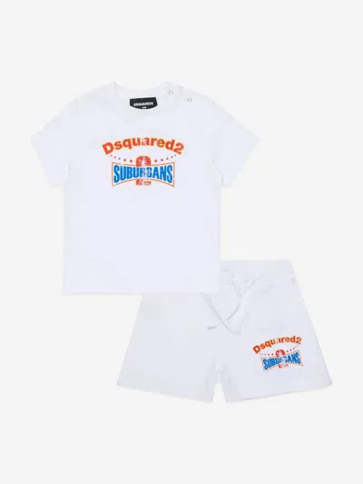 Dsquared2 Baby Logo Short Set In White