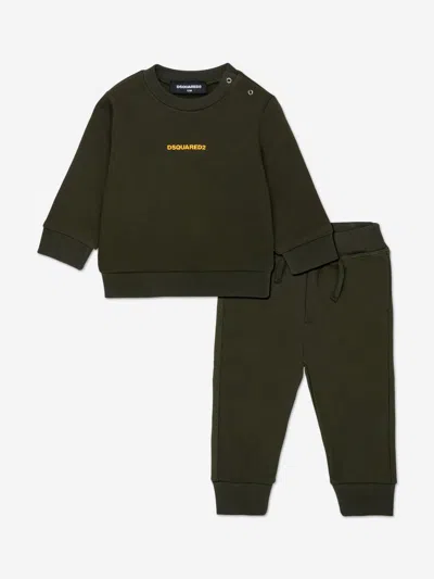 Dsquared2 Kids' Baby Logo Tracksuit In Green