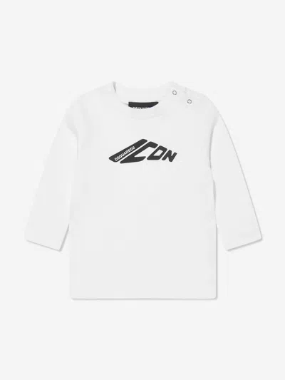 Dsquared2 Kids'  Baby Long Sleeve Icon T-shirt In White