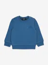 Dsquared2 Crew-neck Sweatshirt With Logo Maple Leaf In Blue