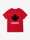 Dsquared2 Kids Maple Leaf Logo T-shirt In Red