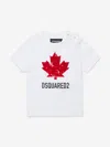 Dsquared2 Baby Maple Leaf Logo T-shirt In White