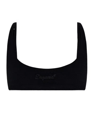 Dsquared2 Backless Bikini Top In Black