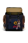 Dsquared2 Backpack With Decorative Patches And Multiple Pockets In Blue