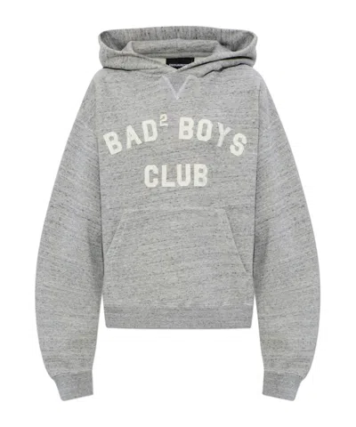 Dsquared2 Bad Boys Club Hooded Sweater In Gray