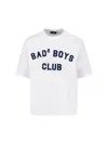 Dsquared2 Men White T-shirt With Logo Print On The Front In Cotton Man In White