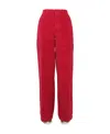 Dsquared2 Wide Leg Corduroy Trousers With High Waist In Red