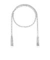 Dsquared2 Baguette-cut Tassel-embellished Necklace In White