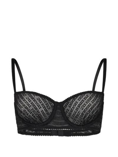 Dsquared2 Balconette Bra In Black