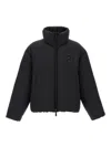 Dsquared2 Classic Black Puffer Bomber Jacket With Ribbed Cuffs In Black