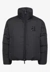 Dsquared2 Ball Zip-up Puffer Jacket In Black