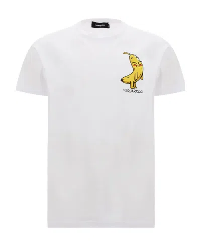 Dsquared2 Banana Cigar T-shirt In Yellow