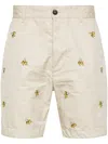 Dsquared2 Banana-embroidered Bermuda Shorts In Neutrals